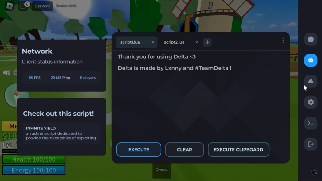 Delta Executor screen 1